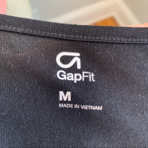 GapFit Long Sleeve Tunic w/Drawstring Side BLACK - Picture 9 of 11